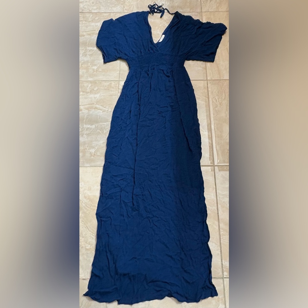 Long blue dress